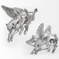 Mercana Hogbadi Flying Pigs in Silver Wall Art (Set of 2), , large