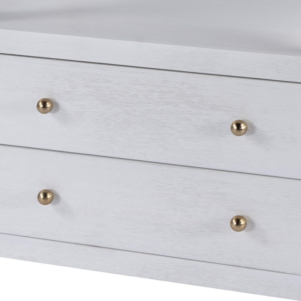 Butler Specialty Company Nora 2-Drawer Wide Nightstand with Open Shelf in Textured White, , large