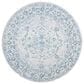 Safavieh Micro-Loop MLP504M 3" Round Light Blue and Ivory Area Rug, , large