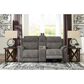 Ashley Next-Gen DuraPella Power Console Loveseat with Power Headrest in Slate, , large