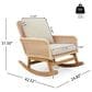 Hearth and Haven Outdoor Wicker Rocking Chair with Light Teak Frame in Beige (Set of 2), , large