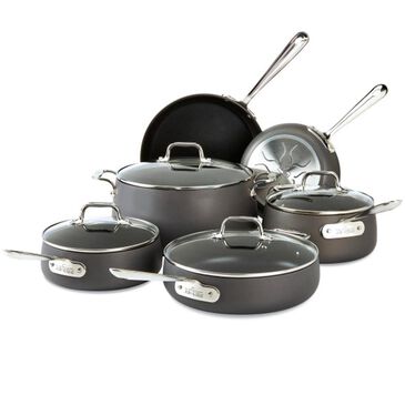 All-Clad 10-Piece Nonstick Set in Medium Gray, , large