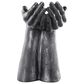 Maple and Jade 15" Open Hands Decorative Sculpture in Matte Black, , large