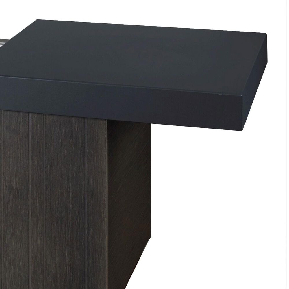 Plank and Hide Rectangular Functional Fire Pit in Wenge and Black, , large