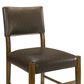 Armen Living Bennet Side Chair with Brown Upholstery in Walnut (Set of 2), , large