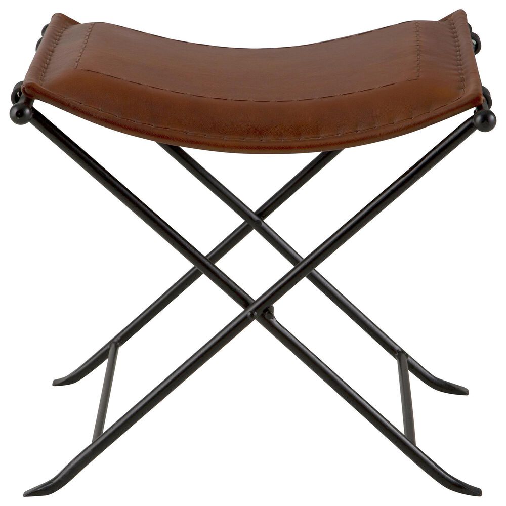 Martin Svensson Home Silla Bench with Cinnamon Brown Cushion in Black, , large