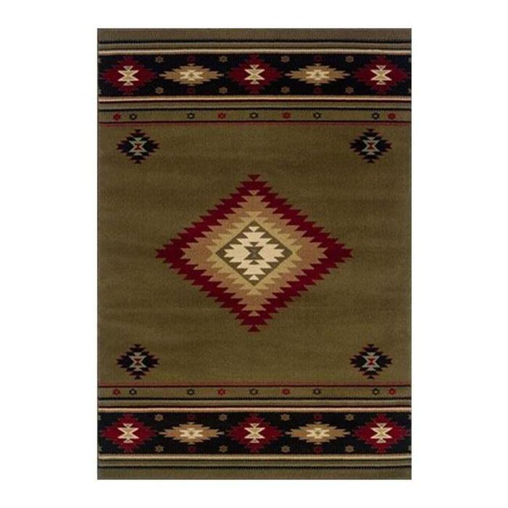 Oriental Weavers Hudson 87J 10" x 13" Green Area Rug, , large