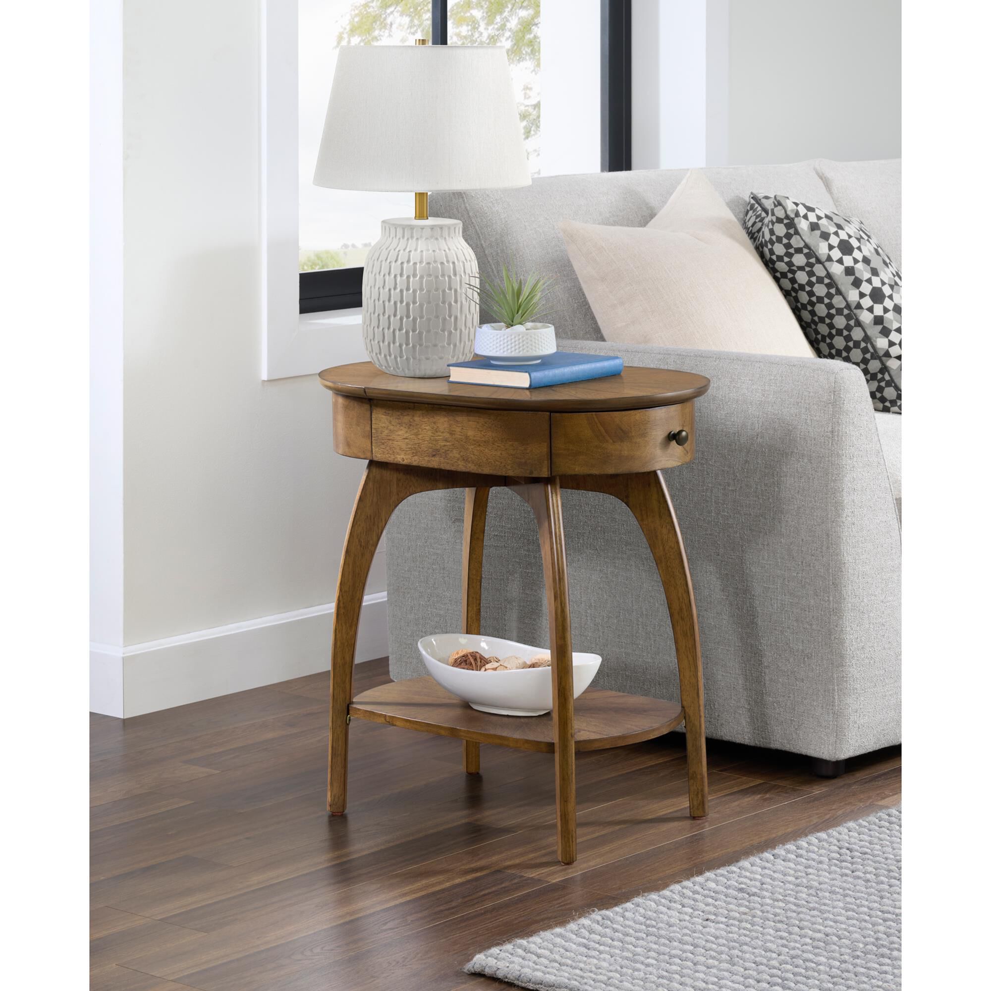 Forma & Co LAX Chairside Table in Nutmeg