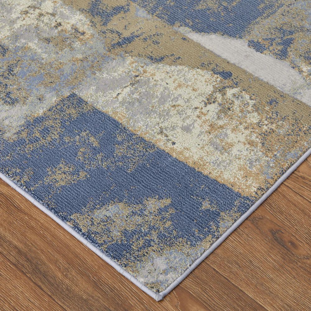 Feizy Clio 2&#39;9&quot; x 7&#39;10&quot; Blue and Gray Runner, , large