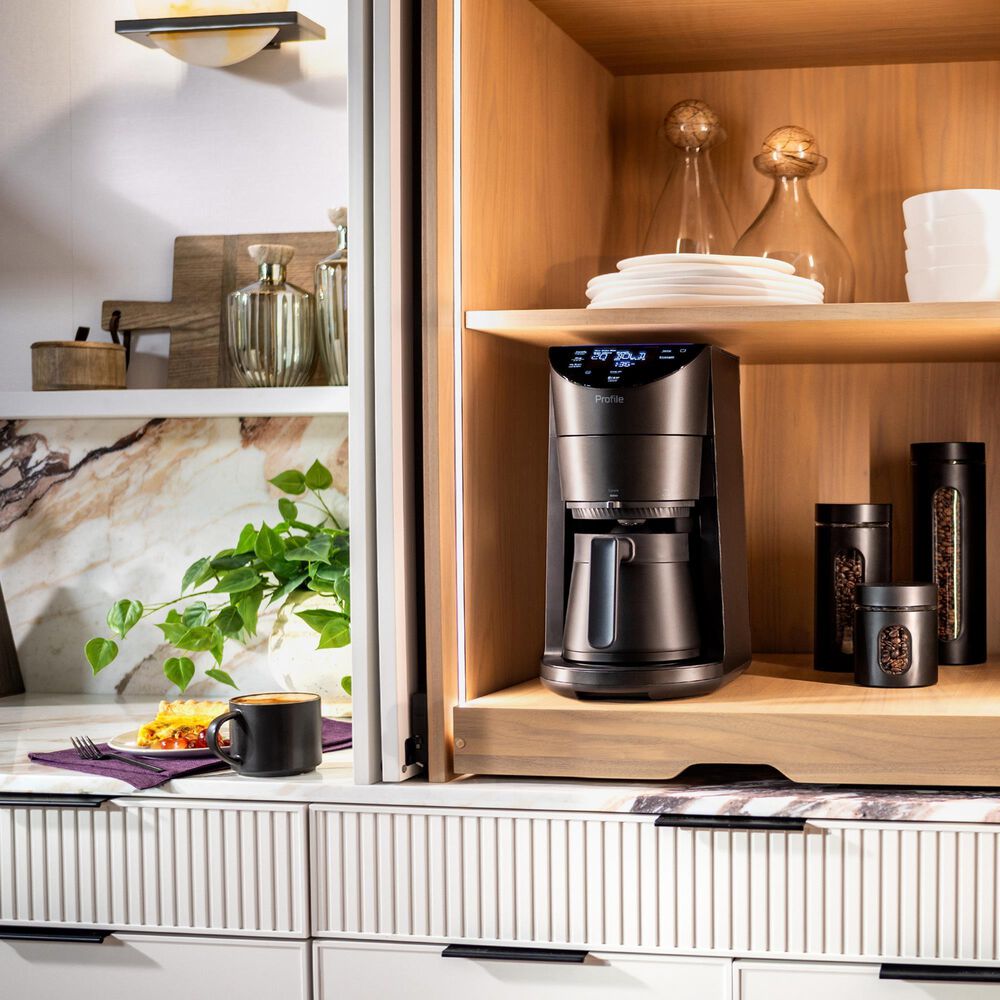 GE Profile Smart Grind and Brew Coffee Maker in Carbon Black, , large