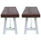 HOMLUX Carlisle Outdoor Bench in Dark Brown and White (Set of 2), , large