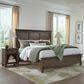 Riva Ridge Oxford King Panel Bed in Cocoa with USB Ports, , large