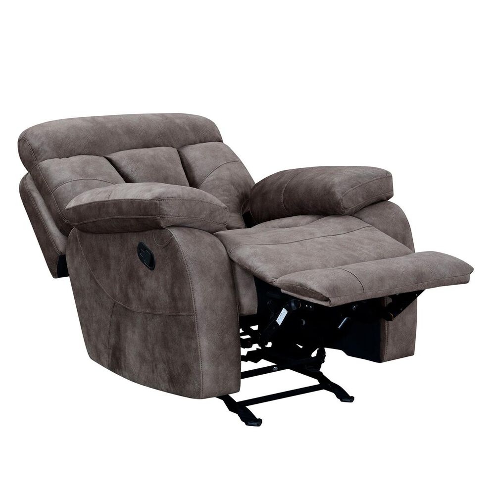 Crystal City Bogata Manual Rocker Recliner in Mushroom, , large