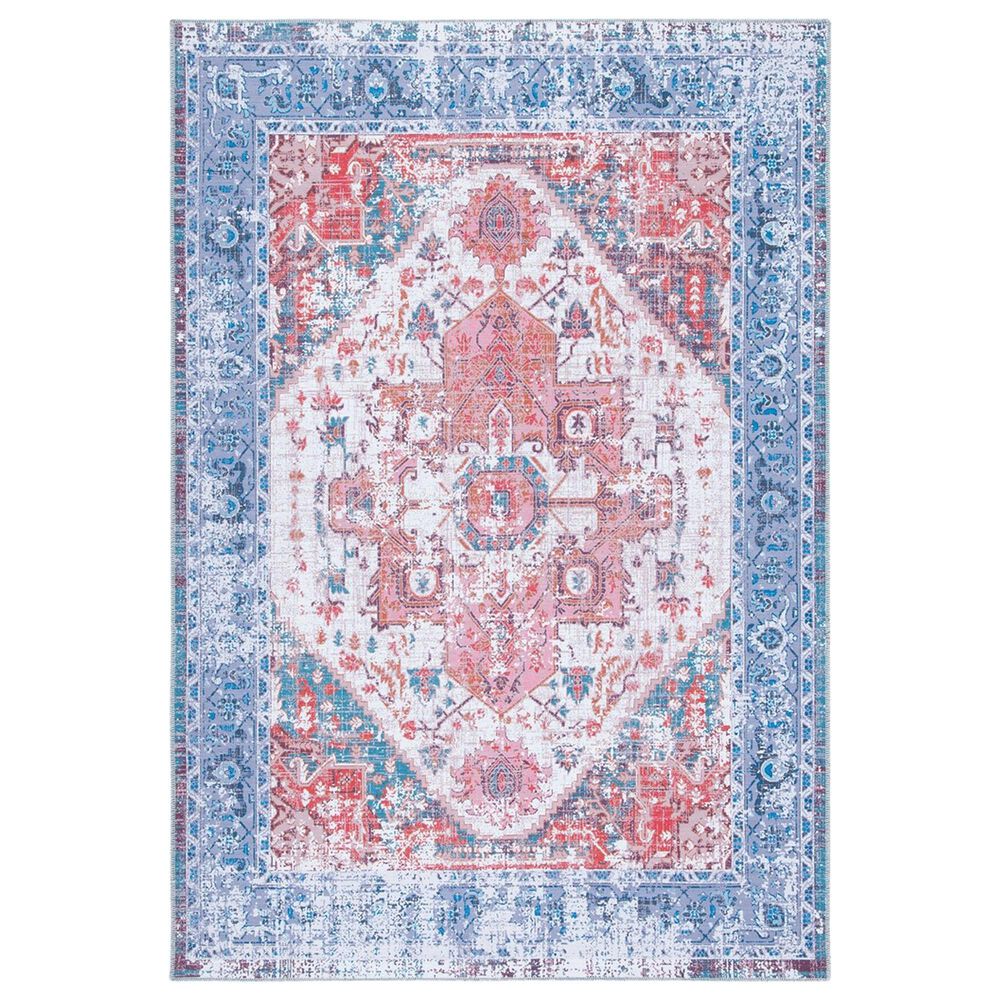 Safavieh Serapi 6"7" Square Rust and Blue Area Rug, , large