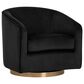 37B Hazel Swivel Lounge Chair in Black Sky Velvet, , large