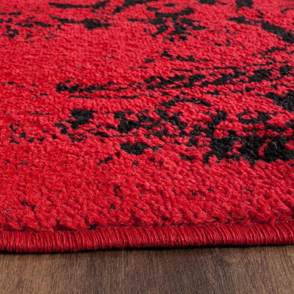 Safavieh Adirondack ADR101F-4R 4&#39; x 4&#39;  Red/Black Round Rug, , large