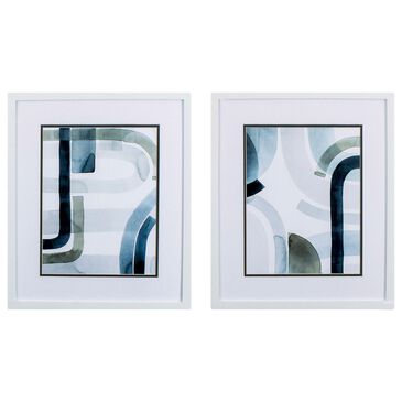 Propac Cool Swoops Wall Art in Blue (Set of 2), , large