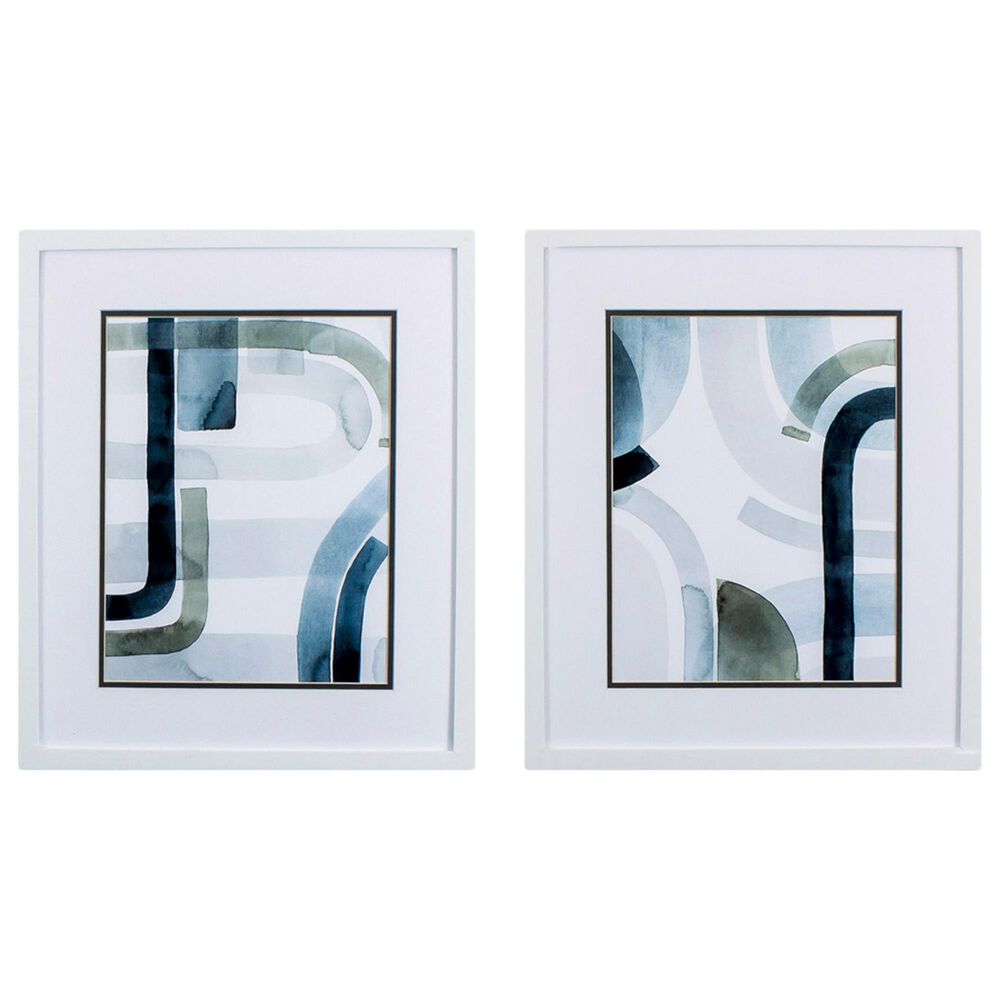 Propac Cool Swoops Wall Art in Blue (Set of 2), , large