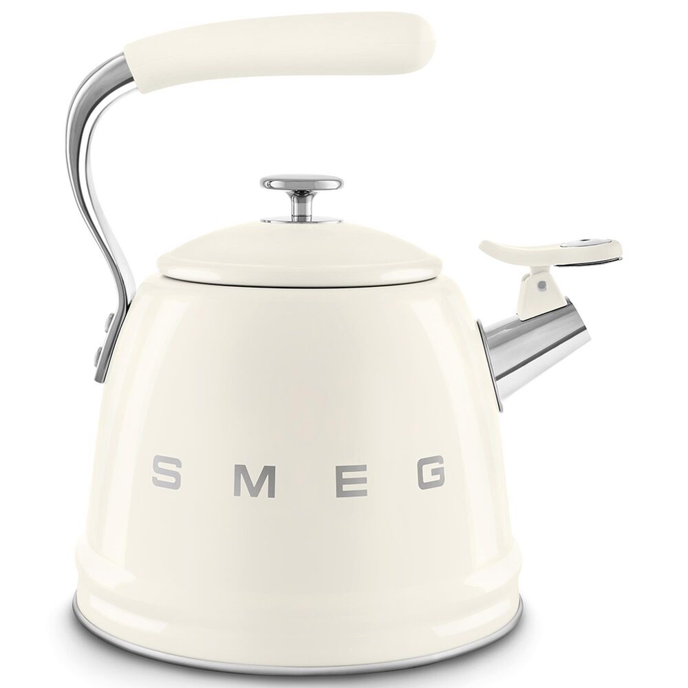 SMEG 2.3L 50&#39;s Style Stovetop Whistling Kettle in Cream, , large