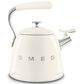 SMEG 2.3L 50"s Style Stovetop Whistling Kettle in Cream, , large
