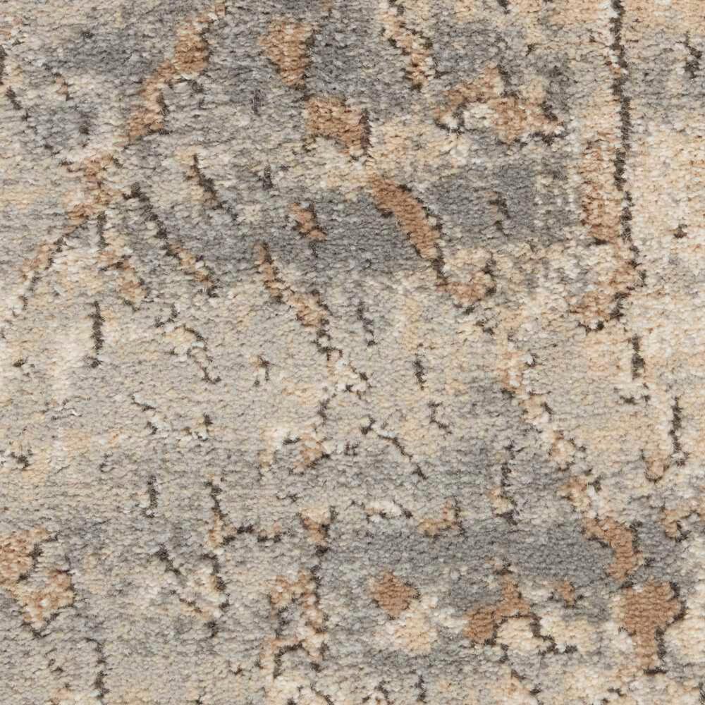 Nourison Quarry QUA03 2&#39;2&quot; x 10&#39; Beige and Grey Runner, , large