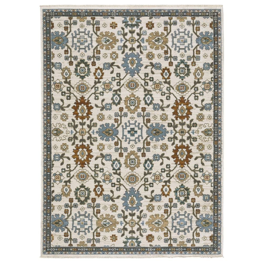 Oriental Weavers Keira Ivory and Multicolor 9"10" x 12"10" Area Rug, , large
