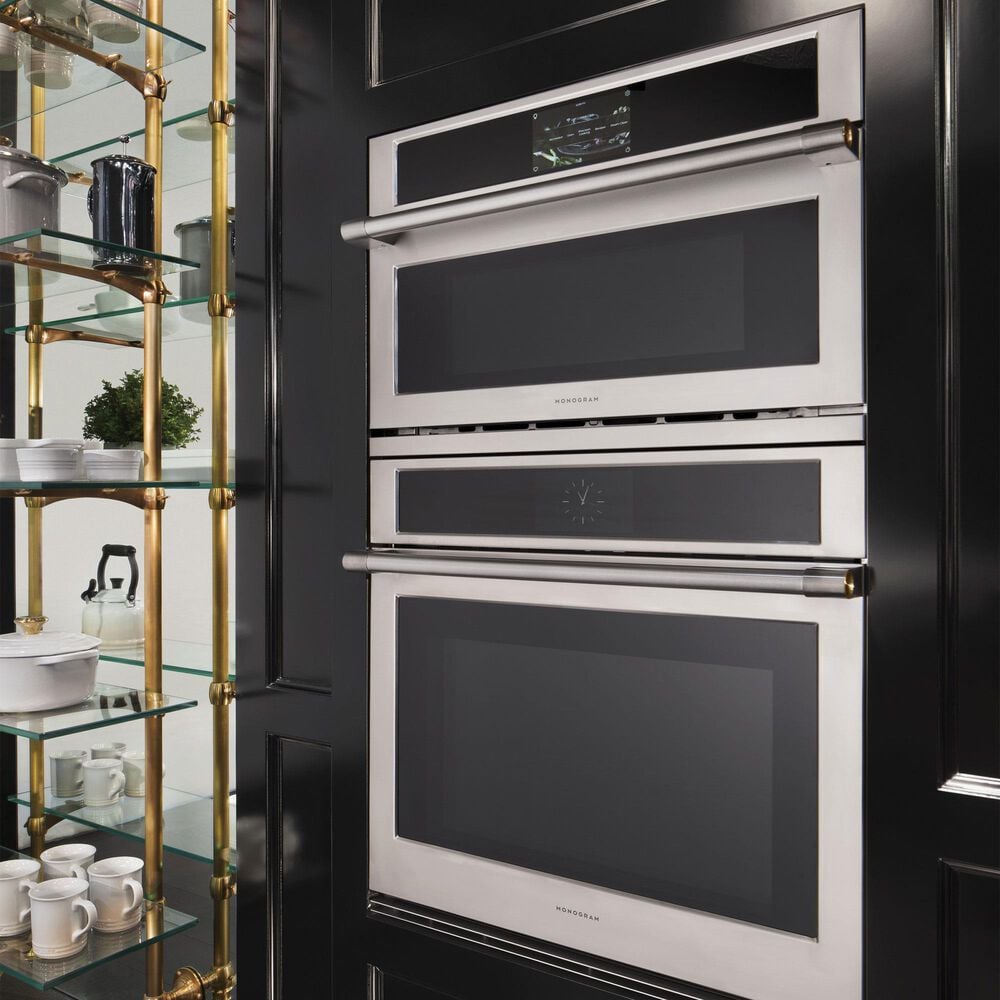 Monogram 30" Smart Electric Convection Single Wall Oven Statement Collection - Stainless Steel, , large