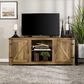 Walker Edison 58" Barn Door TV Console in Rustic Oak, , large