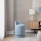 Lumisource Marla Upholstered Vanity Stool in Blue, , large
