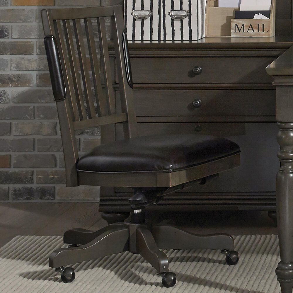 Riva Ridge Oxford Desk Chair in Peppercorn, , large