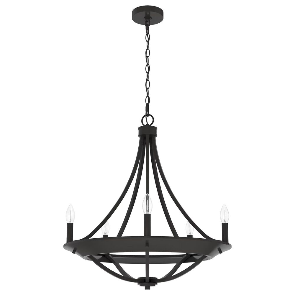 Hunter Perch Point 24" 5-Light Chandelier in Noble Bronze, , large