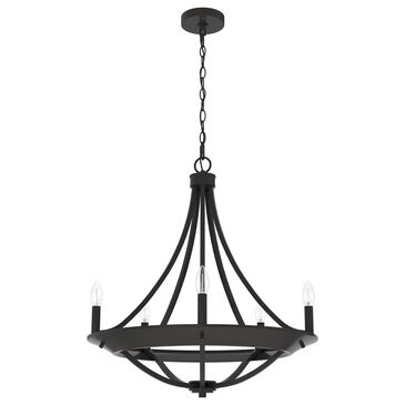 Hunter Perch Point 24" 5-Light Chandelier in Noble Bronze, , large