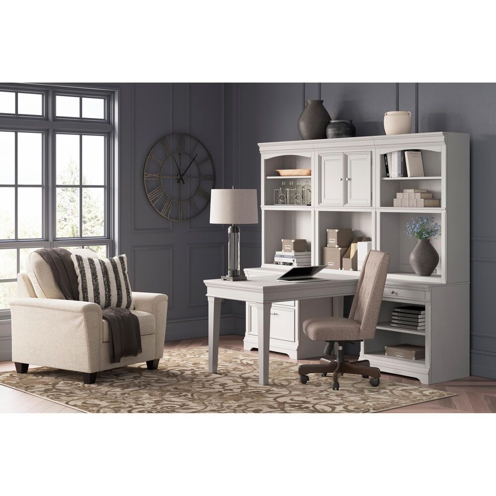 Ashley Kanwyn Home Office Desk in Distressed Whitewash, , large