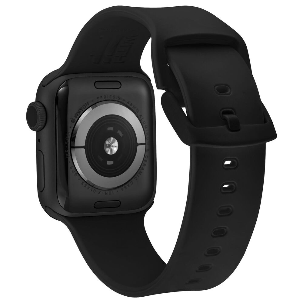 WITHit Keeperless Silicone Band for 42/44/45mm Apple Watch Series 1-7 in Black, , large