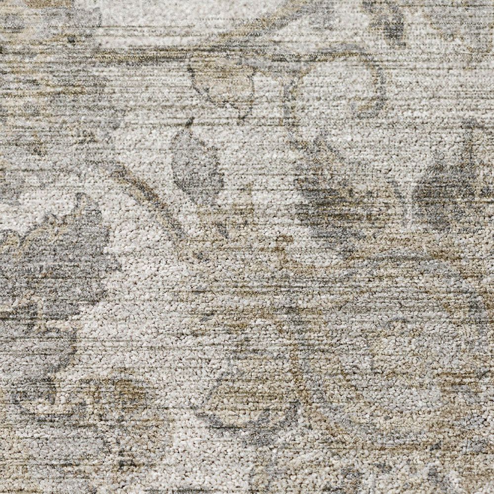 Dalyn Rug Company Silk Road Linen, Ivory, Taupe, Beige and Silver 8&#39; Round Area Rug, , large