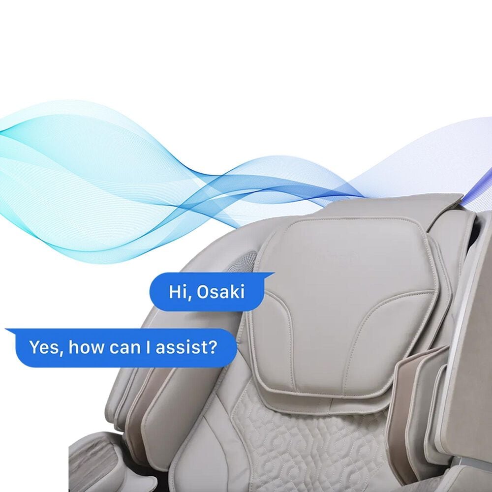 Osaki Platinum 4D and 3D Manhattan Duo Zero Gravity Massage Chair in Taupe, , large