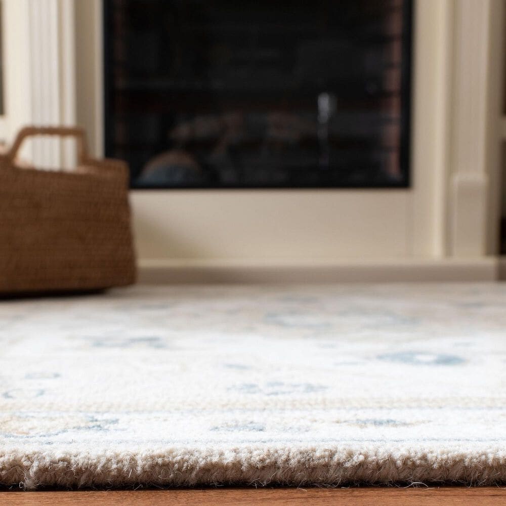 Safavieh Micro-Loop Oriental 3&#39; Square Beige and Ivory Area Rug, , large