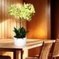 HOMLUX 29" Artificial Orchid Plant with 4 Stems Decorative and Ceramic Pot in Yellow, , large