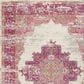 Nourison Passion PSN03 5"3" x 7"3" Ivory and Fushia Area Rug, , large