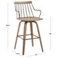 LumiSource Preston Swivel Counter Stool in Whitewashed and Antique Copper, , large