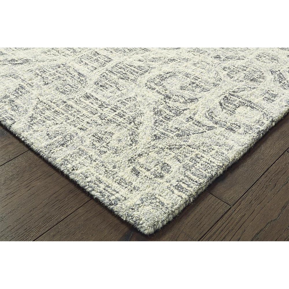 Oriental Weavers Tallavera 55602 2&#39;6&quot; x 8&#39; Grey and Ivory Runner, , large