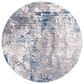 Safavieh Aston ASN718 3" Round Grey and Navy Area Rug, , large