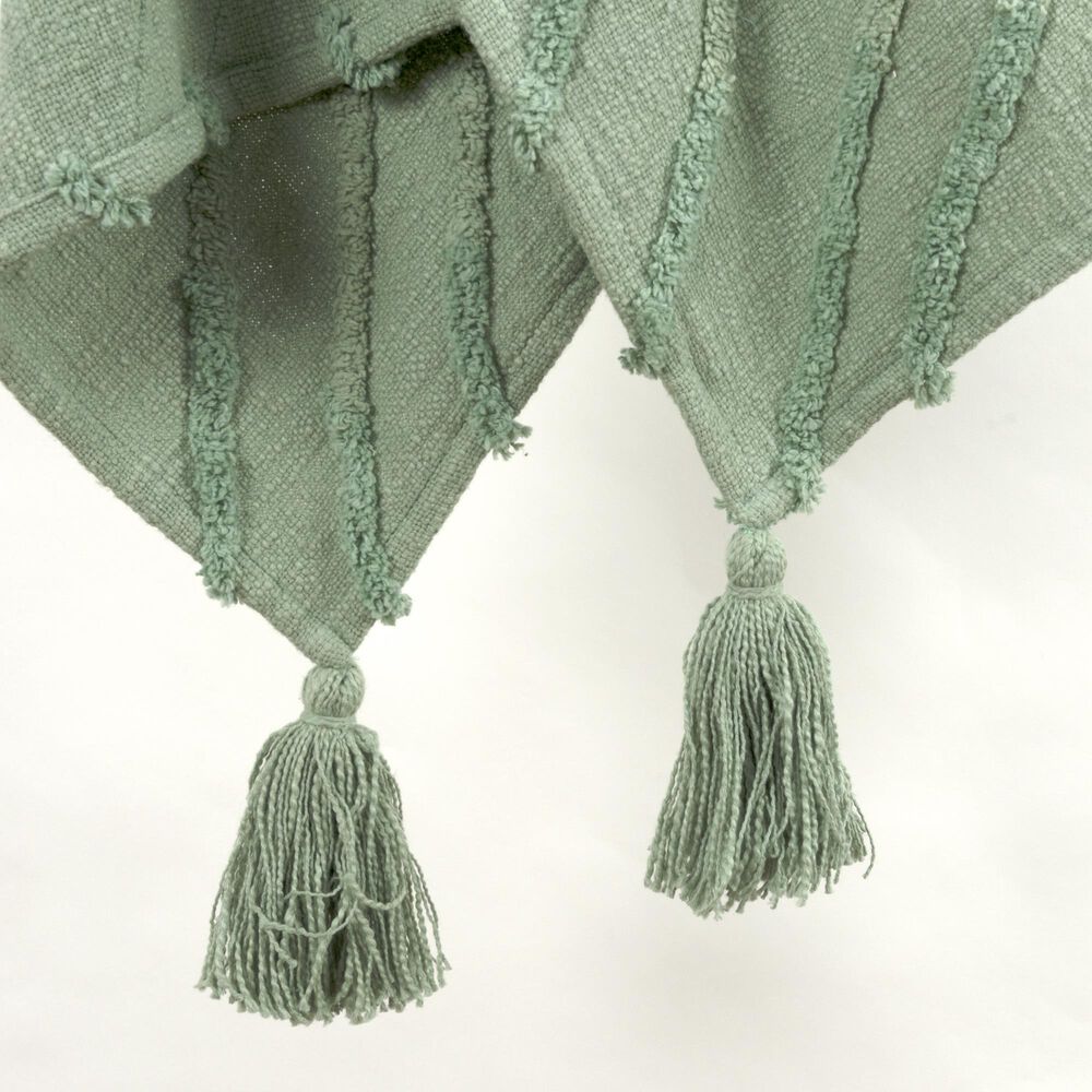 Rizzy Home 50&quot; x 60&quot; Geometric Throw in Green, , large