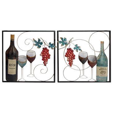 Maple and Jade 20" x 20" Wall Decor in Black (Set of 2), , large