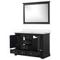 Lexora Home Dukes 48" Double Bathroom Vanity in Espresso with 2 cm White Cultured Marble Top, Rectangular Sinks and 46" Mirror, , large