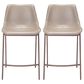 Zuo Modern Magnus Counter Chair in Gray/Dark Brown (Set of 2), , large
