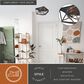 Vaxcel Hailey 3-Light Flush Mount in Black Graphite and Satin Nickel, , large