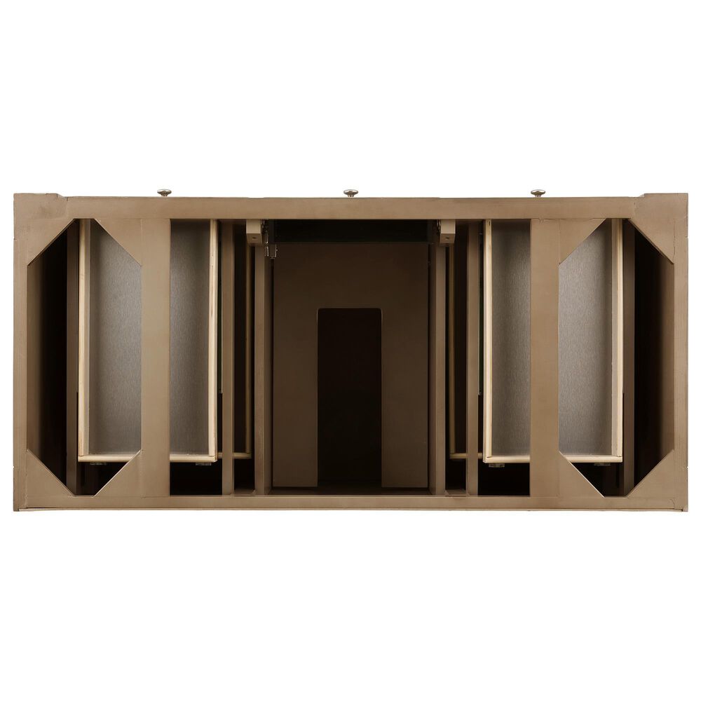 James Martin Vanities Bristol 48&quot; Single Bathroom Vanity in Whitewashed Walnut with 3 cm Carrara White Marble Top and Rectangular Sink, , large