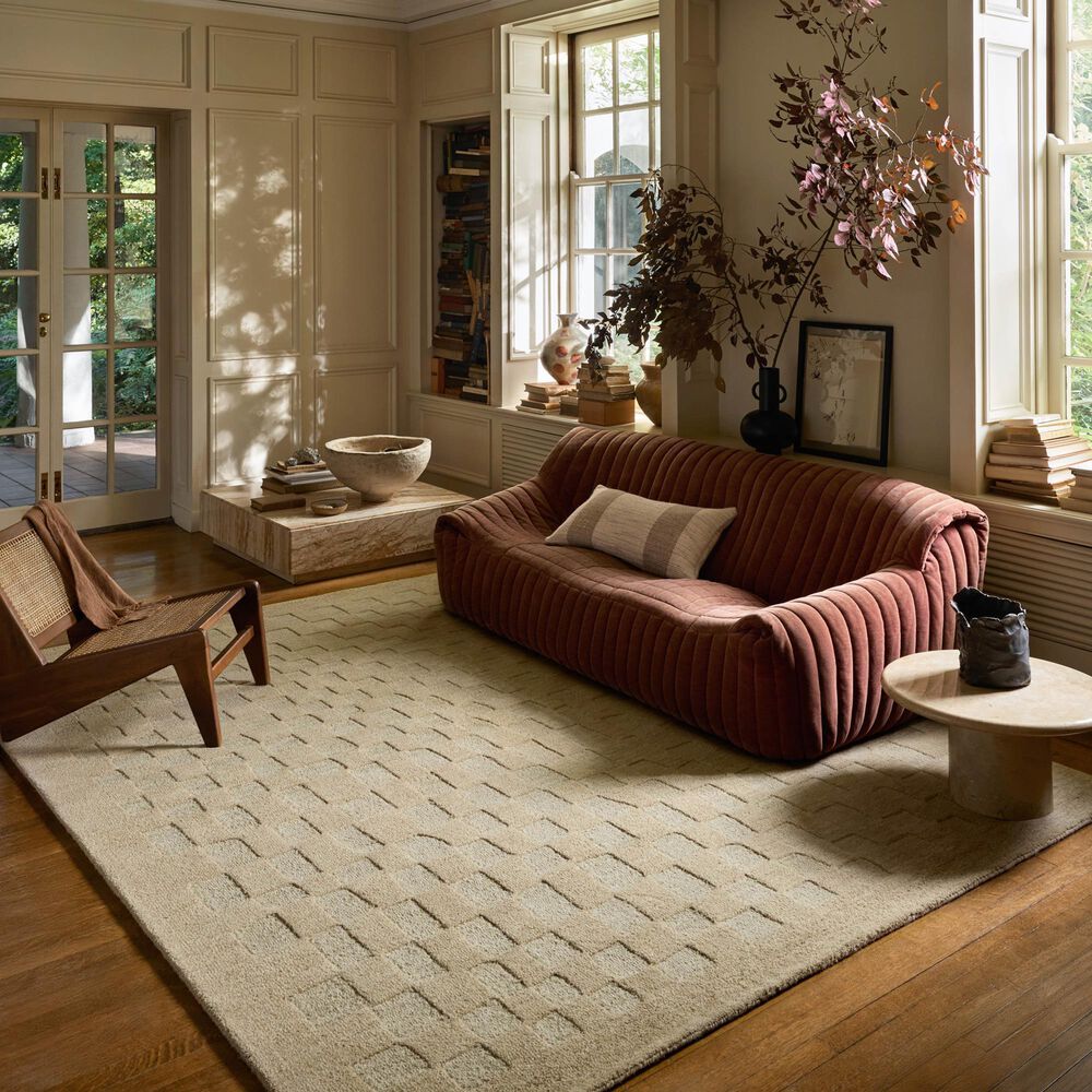 Loloi Craven Oatmeal and Dove 7'9" x 9'9" Area Rug, , large