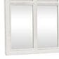 Maple and Jade 48" x 22" Window Pane Inspired Wall Mirror in Distressed White, , large